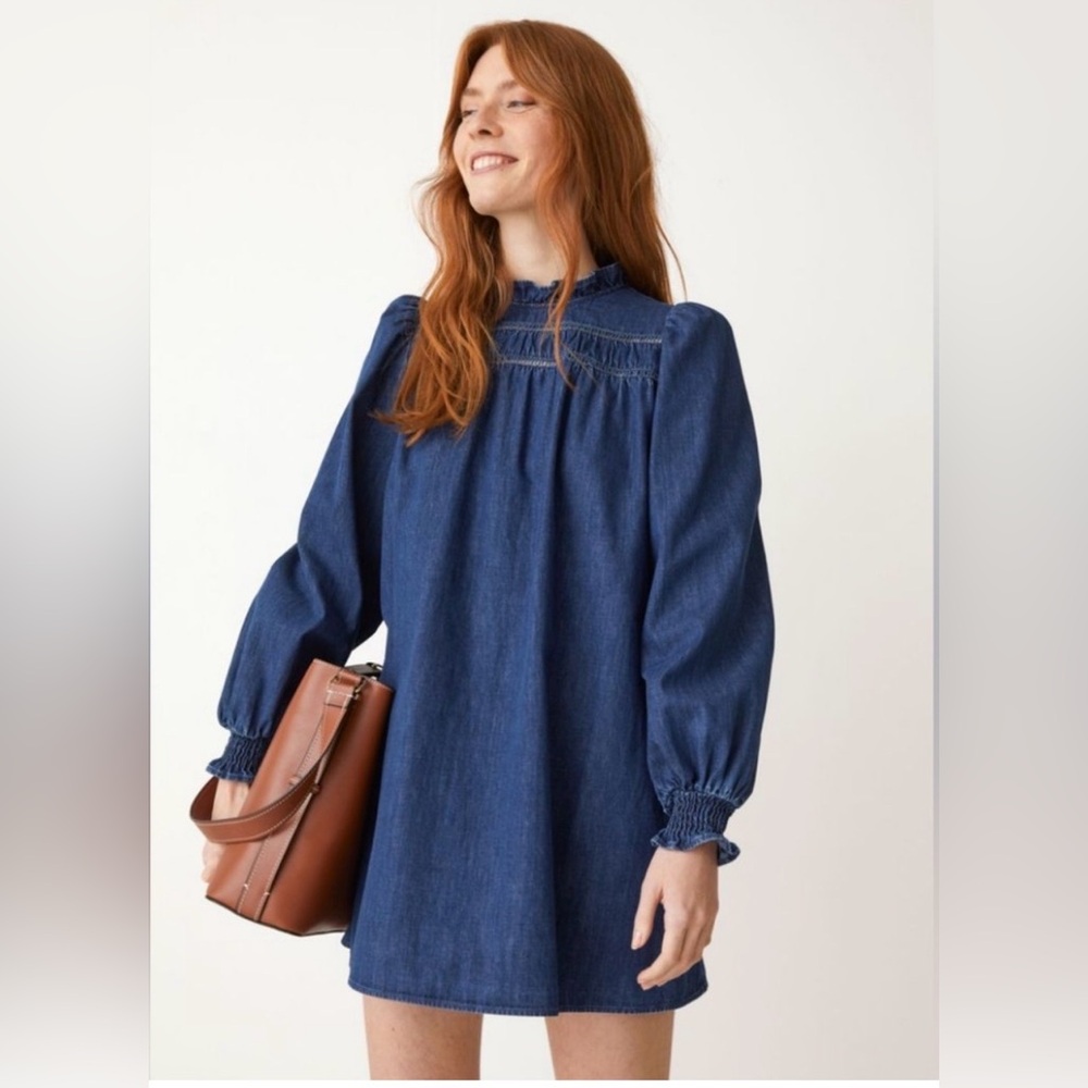 & Other Stories Voluminous Denim Mini Dress